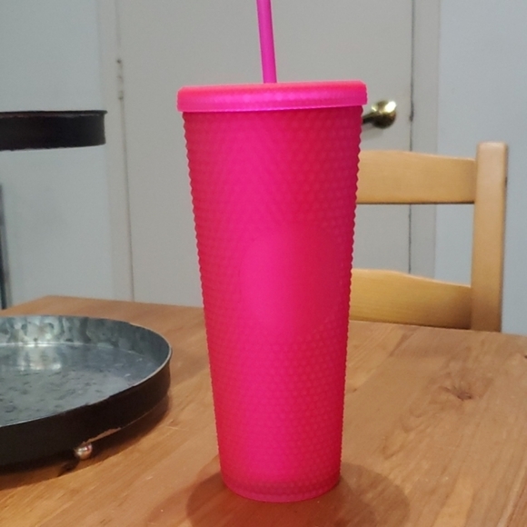 Starbucks Hot Pink studded cold cup - Picture 1 of 4